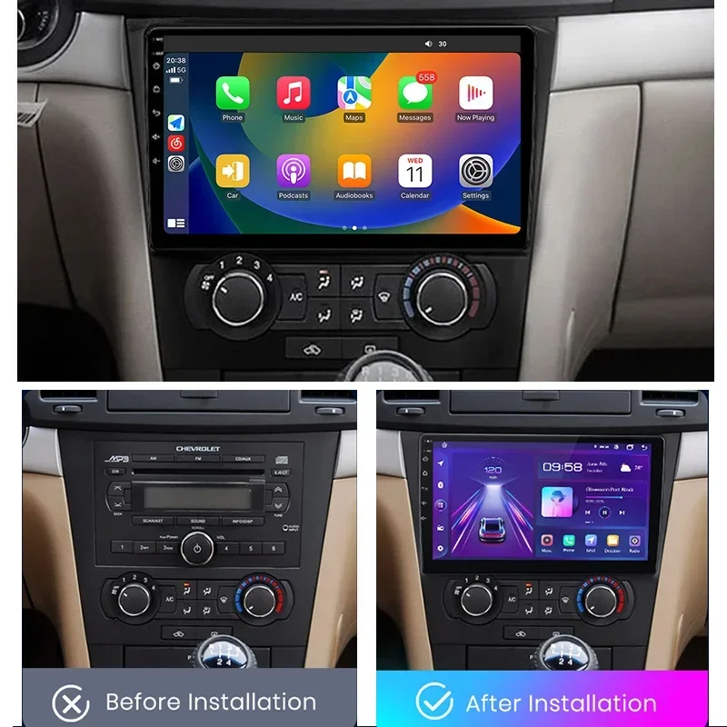 8 ГБ + 128 Carplay Радио для Chevrolet Chevy Epica 1 2006-2012 Автомобильный стерео Мультимедийный