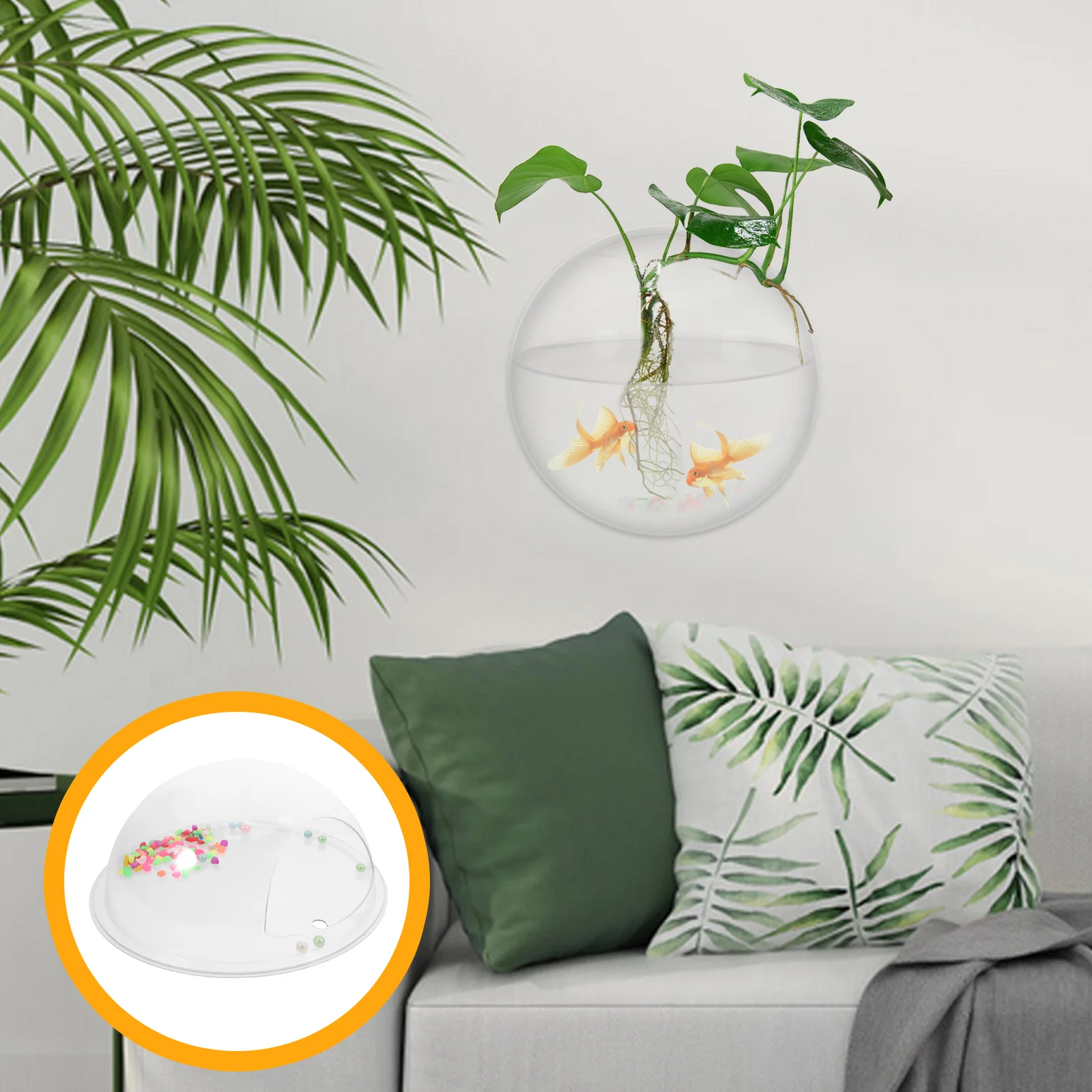 Аквариумные аквариумы подвесные цветочные горшки принадлежности для рыб