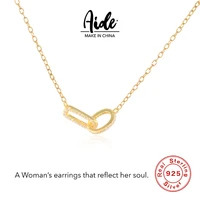 aide paperclip necklace 925 sterling silver diamond jewelry necklace personality fashion luxury ladies jewelry holiday gift 2022
