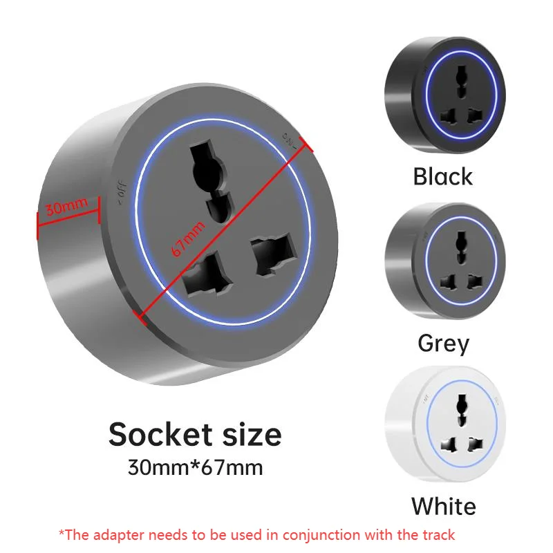 Фото Рельсовая розетка США UN/USB Type-C, настенная розетка, подходит для бытовой кухонной техники, высококачественный съемный адаптер №5