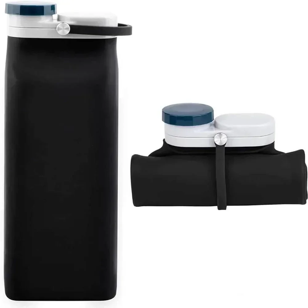 600 мл складные бутылки для воды чашки герметичный клапан складная дорожная