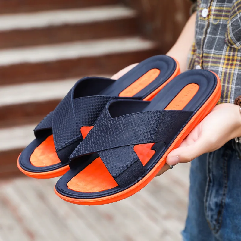 

Hot Sell Mens Flip-flops Fashion Male Slippers Indoor Outdoor Man Non-slip Light EVA Sandals Home Bath Slippers Men Casual Shoes