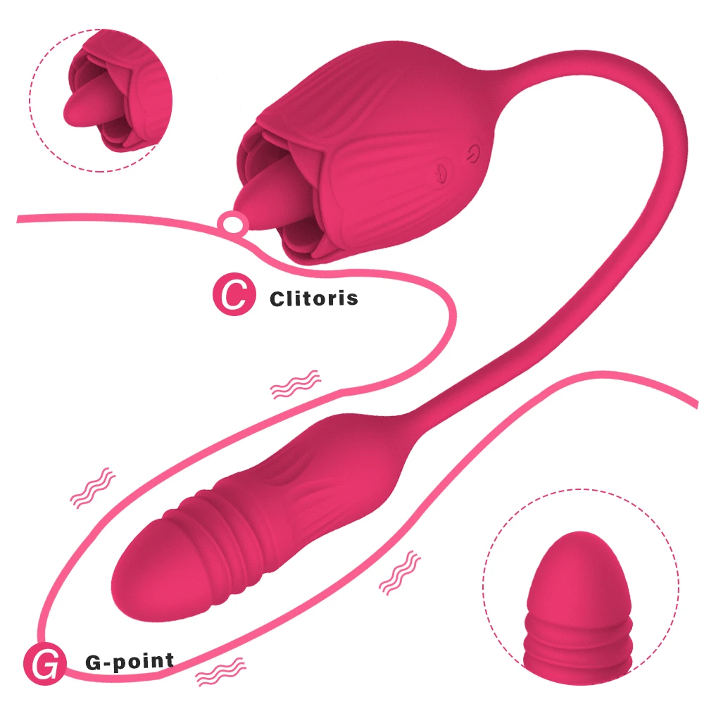 

10 Speeds Rose Sucking Vibrator Clit Sucker Vibrating Nipple Blowjob Clitoris Stimulation Female Masturbators Sex Toys for Women