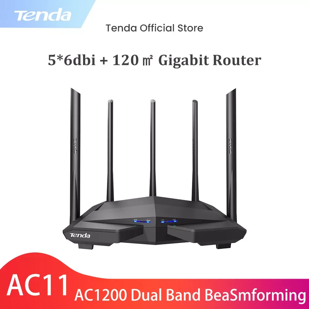 

AC11 Dual-Band 2.4G/5.0GHz Smart Dual Band Wireless WiFi Router Wi-Fi Repeater, APP Remote Manage, English Interface