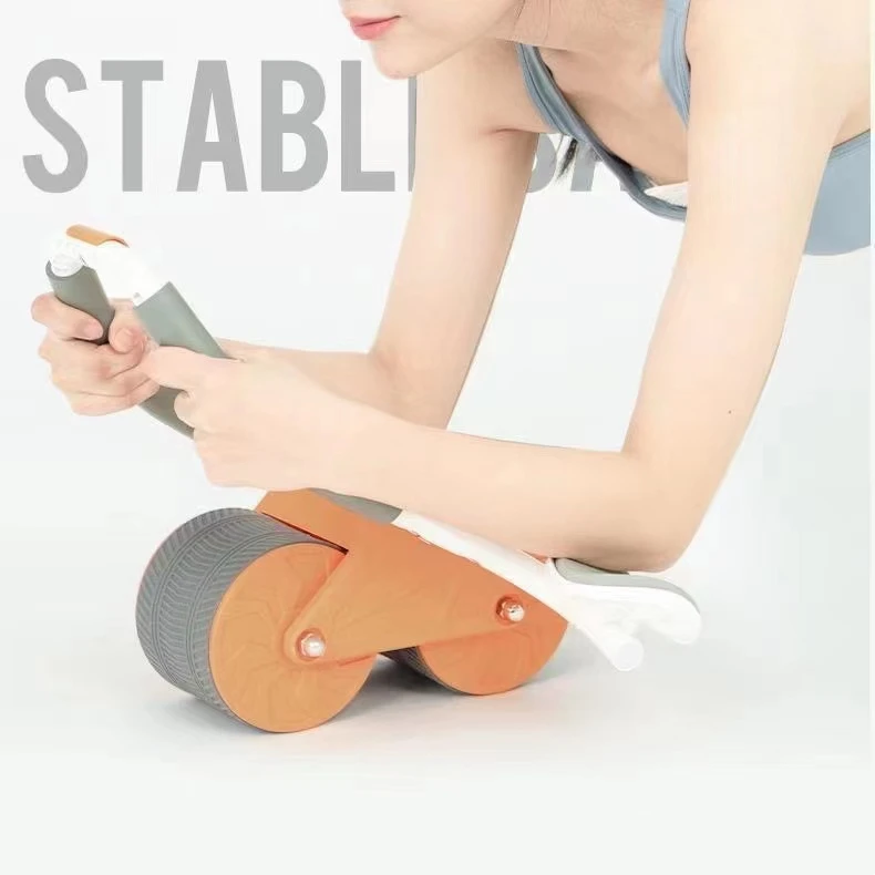 

Top Sales Natural color Spring Back ABS Roller Abdominal Plank Training Wheels