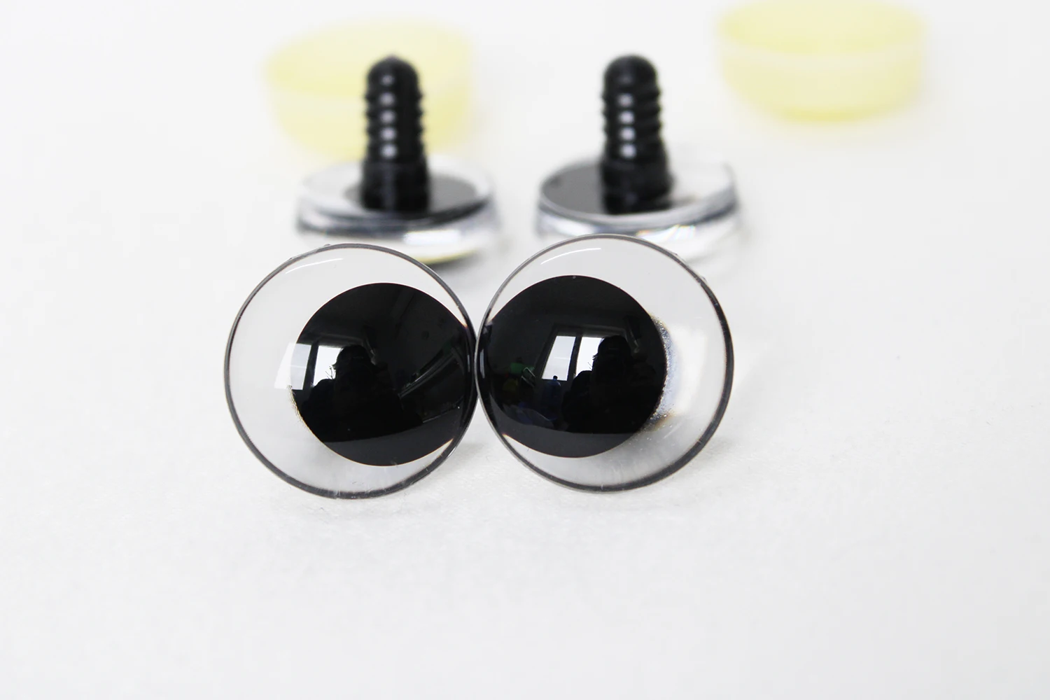 20pcs 12mm 14 16 18 20 25 35mm 40mm 3D comical  Clear toy safety strange eyes  doll  eyes with sinker washer-size option