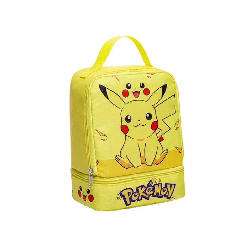 

Sanrio анимация Покемон Пикачу Новинка Детский портативный Ланчбокс сумка для закусок молоко фруктов сумка для хранения двойной студенческий...