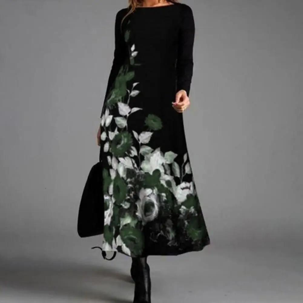 

Платье-пуловер свободного покроя, женское платье макси, расклешенное длинное платье А-силуэта