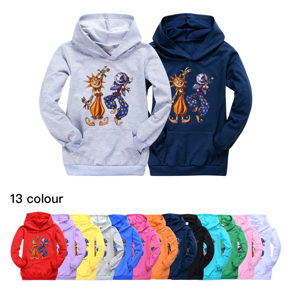 Sundrop FNAF Sun clown Hoodie T-shirt Kids 3D Sweatshirt Long Sleeve Children Clothes Autumn Sportswear Boys/Girls Pullovers