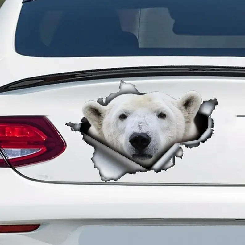 

Polar bear car decal , Polar bear magnet, Polar bear sticker, White bear decal