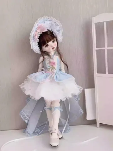 Одежда для куклы BJD, подходит для размера 1/6, розовая, синяя Роза, балетное платье, аксессуары для кукол