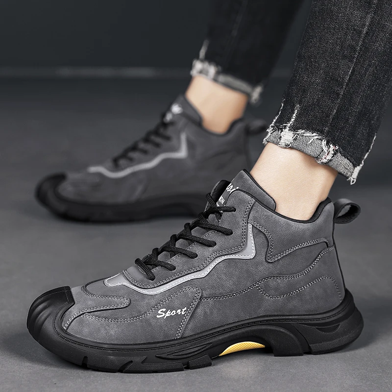 High Quality Men Sport Shoes High Top Sneakers Ankle Boots Male Outdoor Walking Shoes Zapatos Hombre Spring Winter Mens Shoes