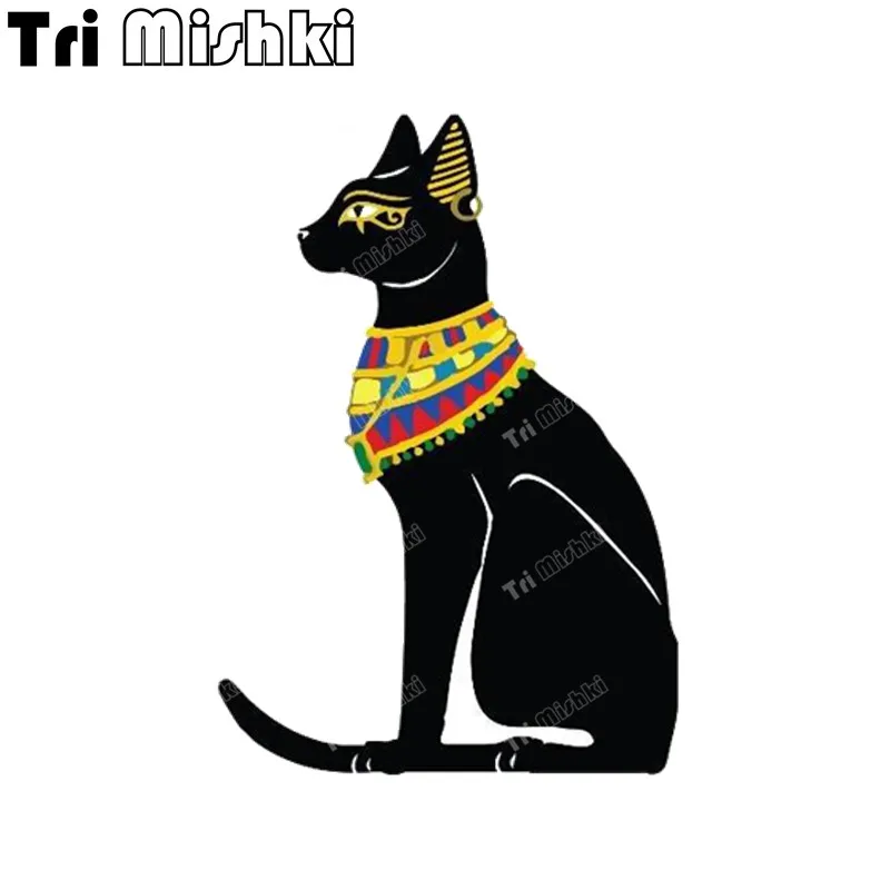 

Наклейки три мишки W1315 Bastet Cat, символ Египта, наклейки на автомобильный бампер, ноутбук, дверь, наклейка на стену