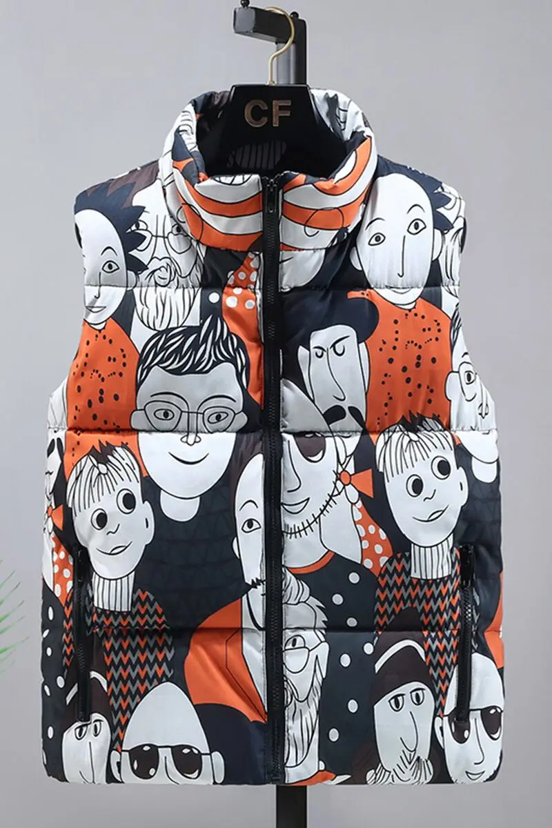 New cotton vest men autumn and winter wear the Korean version of the trend of fashion personality jacket thickened horse clip