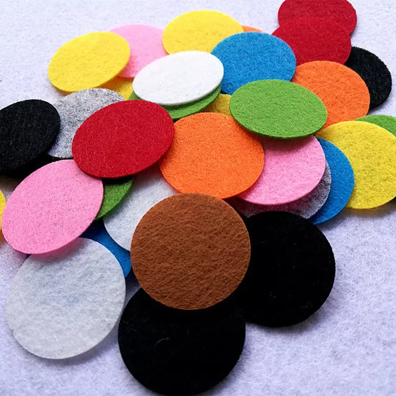 

New 100pcs 3CM Round Colorful Felt Patches Fabric Pads Felts Flower Sewing Accessories Dolls Toys Home Wall Stickers Handmade Cr