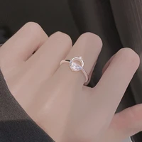 2022 cute women rings korean fashion gothic accessories geometric semicircle studded gold jewelry engagement ring anillos mujer