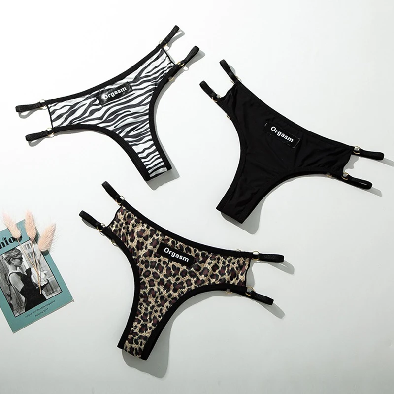 Сексуальные леопардовые женские трусики с вырезом нижнее белье для девочек