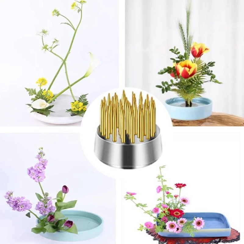 12 шт. цветочная лягушка канцканская булавочная круглый латунный держатель для