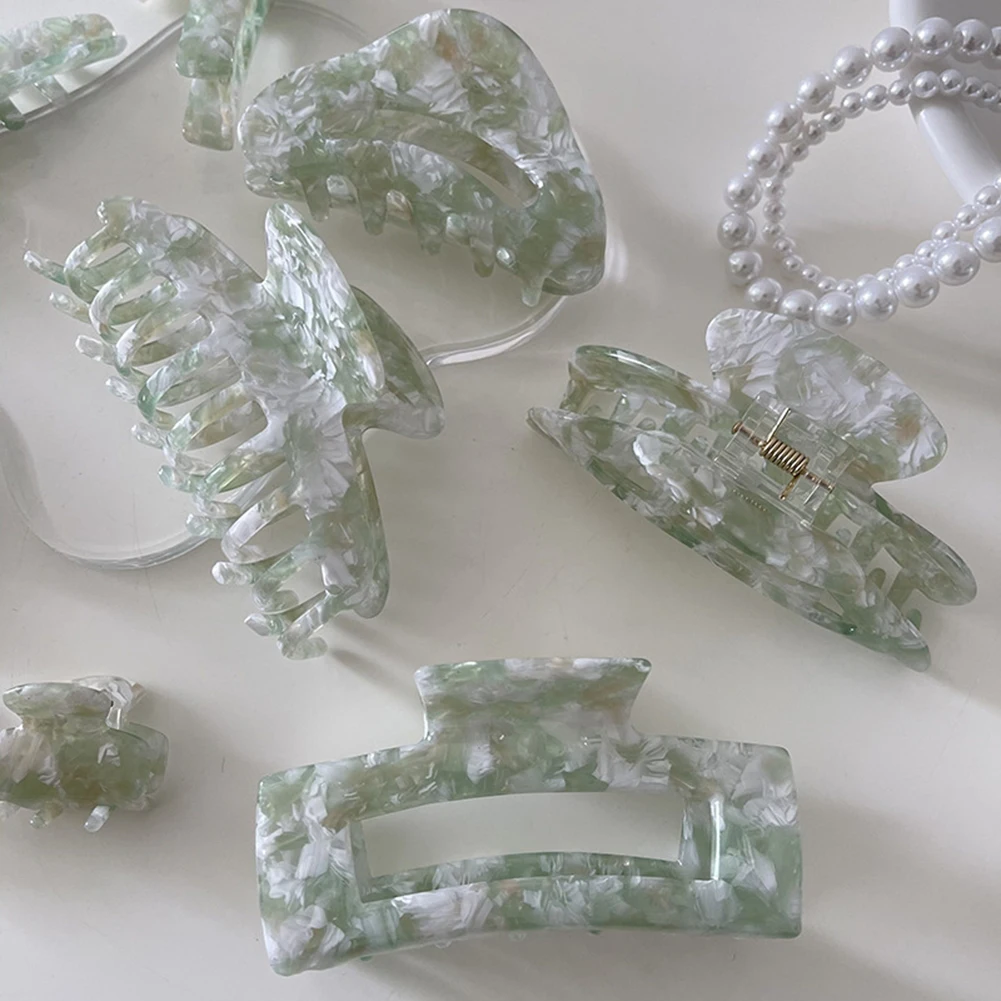 

New Korean for Women Colorful Hair Claws Ponytail Cute Headwear Hair Clips Girl Painting Acrylic Hair Accessories Elegant Crab