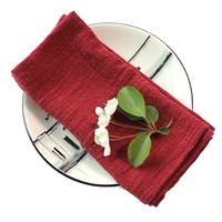 wholesale cloth napkins washable 4pcs lot dusty dark red cotton cheesecloth gauze table napkin wedding easter ramadan decoration