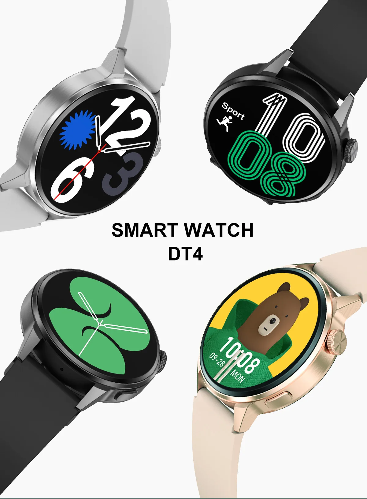 Смарт-часы Galaxy watch 4 44 мм 1 дюйма Super AMOLED электронные часы женские и мужские