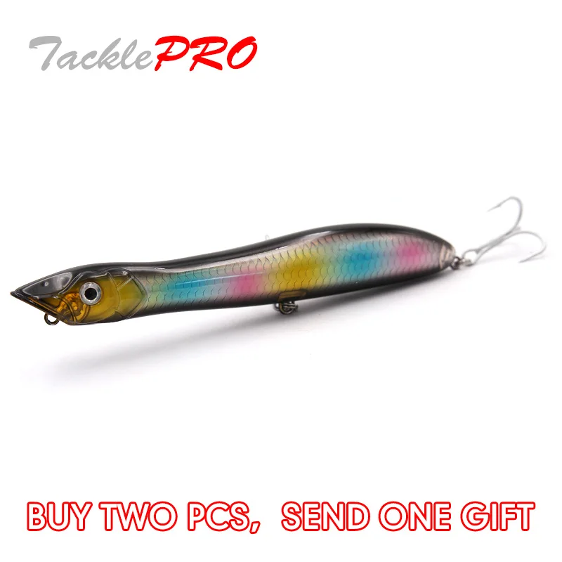 TacklePRO PO09 Popper Topwater Snake Head Floating Wobbler 100mm/120mm/135mm 10g/17g/26g Fishing lure Sea Bass Pike Bait