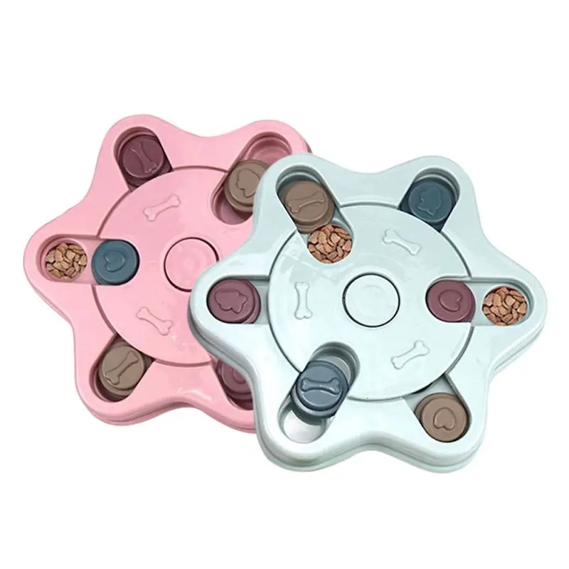 

Dog educational toy slow feeder interactive increase puppy IQ food dispenser slow eating non-slip bowl pet dog training toy bowl