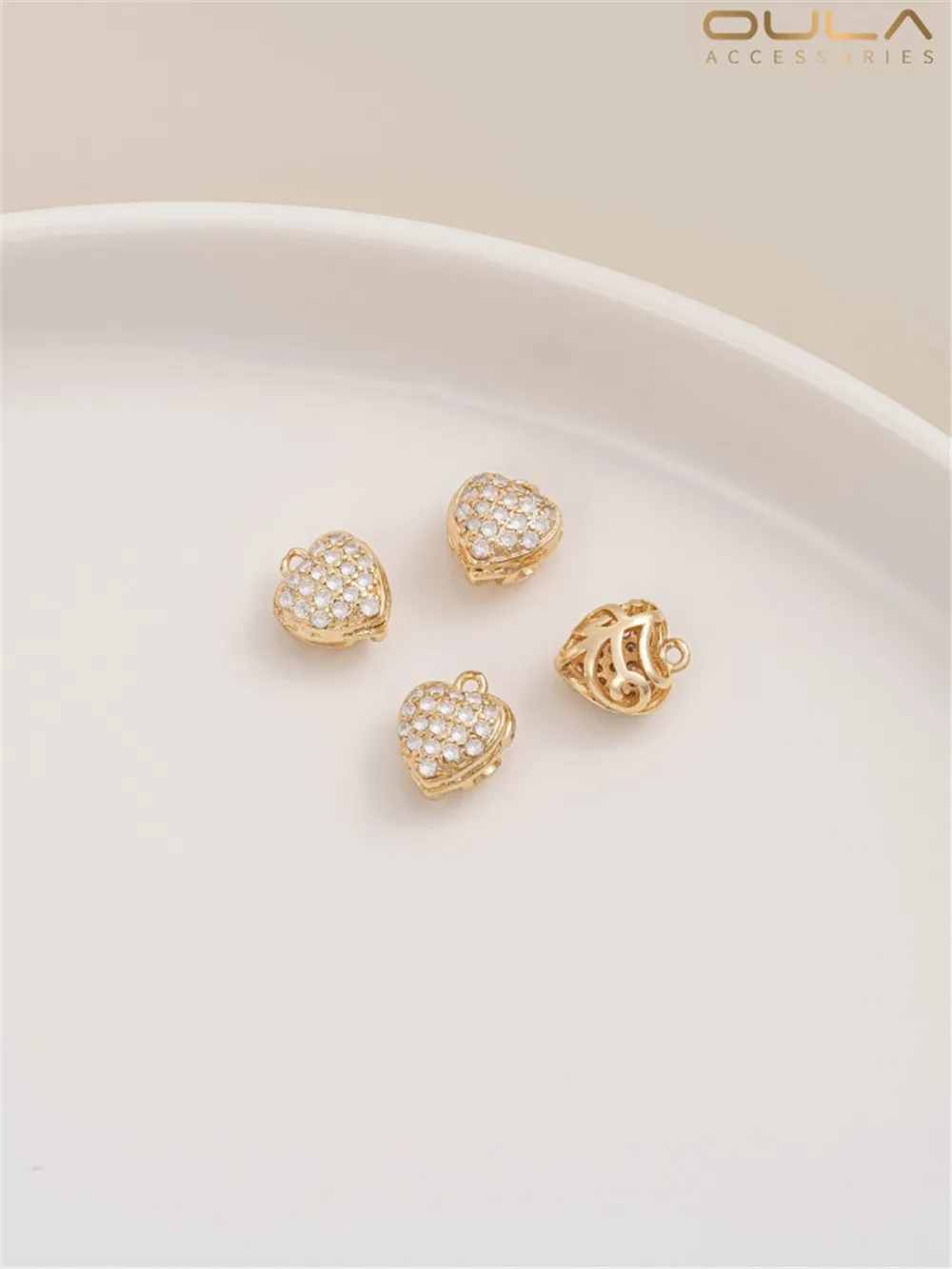 Позолоченный циркониевый трехмерный полый Пятиугольный кулон в форме звезды с