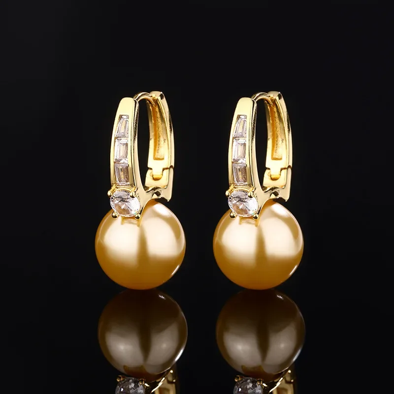 Элегантные серьги-капли с искусственным жемчугом жемчуг 12 мм