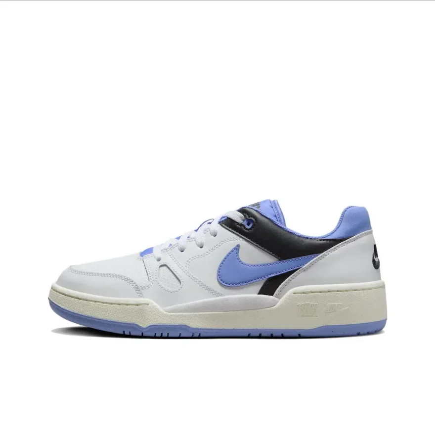 Мужские кроссовки Nike Full Force Low Leather Trend Comfort Low-Top белого и синего цвета North Carolina Blue
