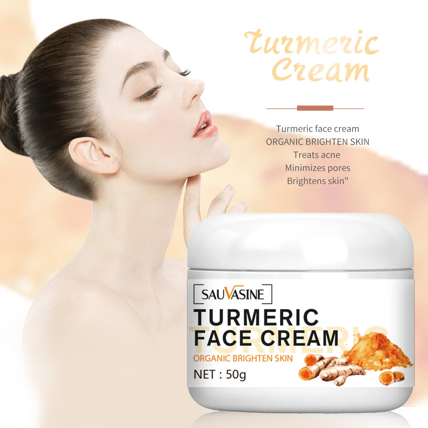 

Cross border spot turmeric face cream nourishes skin 50g