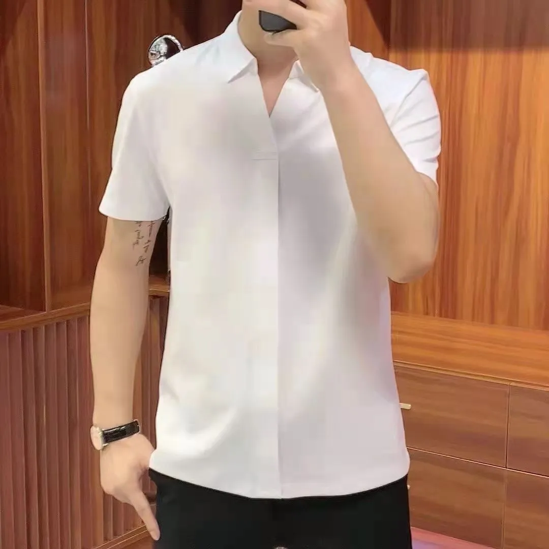 Men's New Summer Golf T-shirt Men's High Quality Polo Neck Short Sleeve Breathable Quick Drying T-shirt Business Edition Top