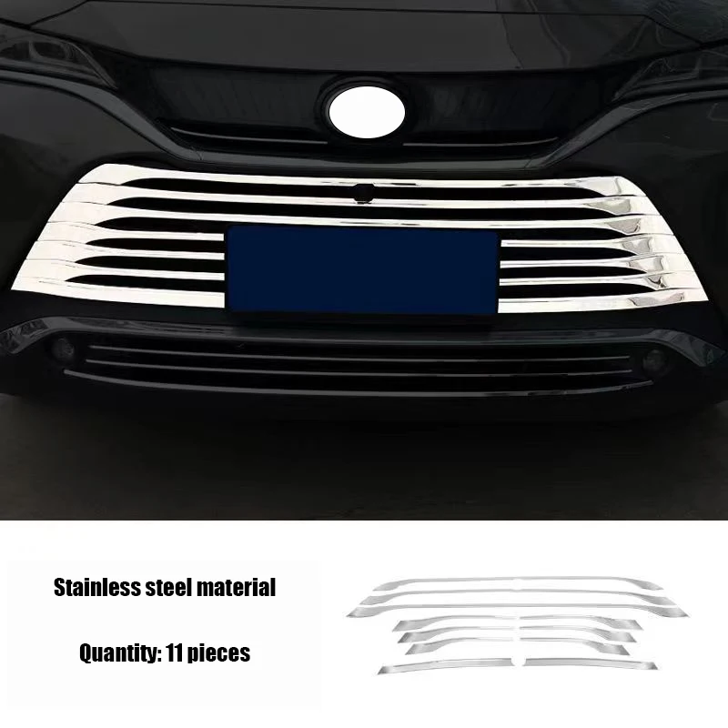 

Передняя решетка для Toyota Harrier Venza XU80 2020 2021 2022 нержавеющая сталь декоративная яркая полоса покрытие автозапчасти
