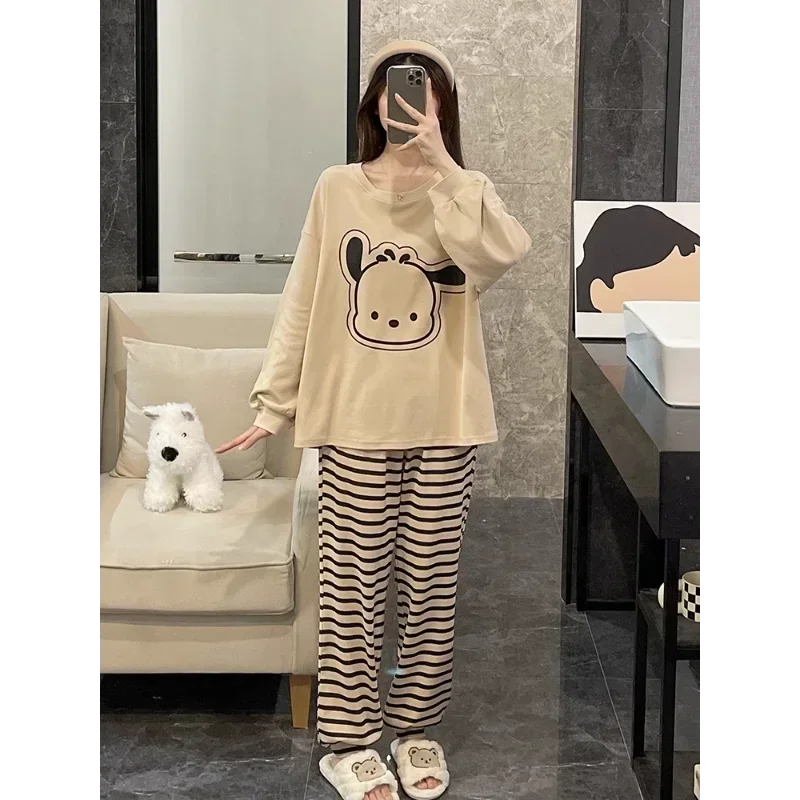 Новые пижамы для собак Sanrio Pacha осенние хлопковые брюки с длинными рукавами