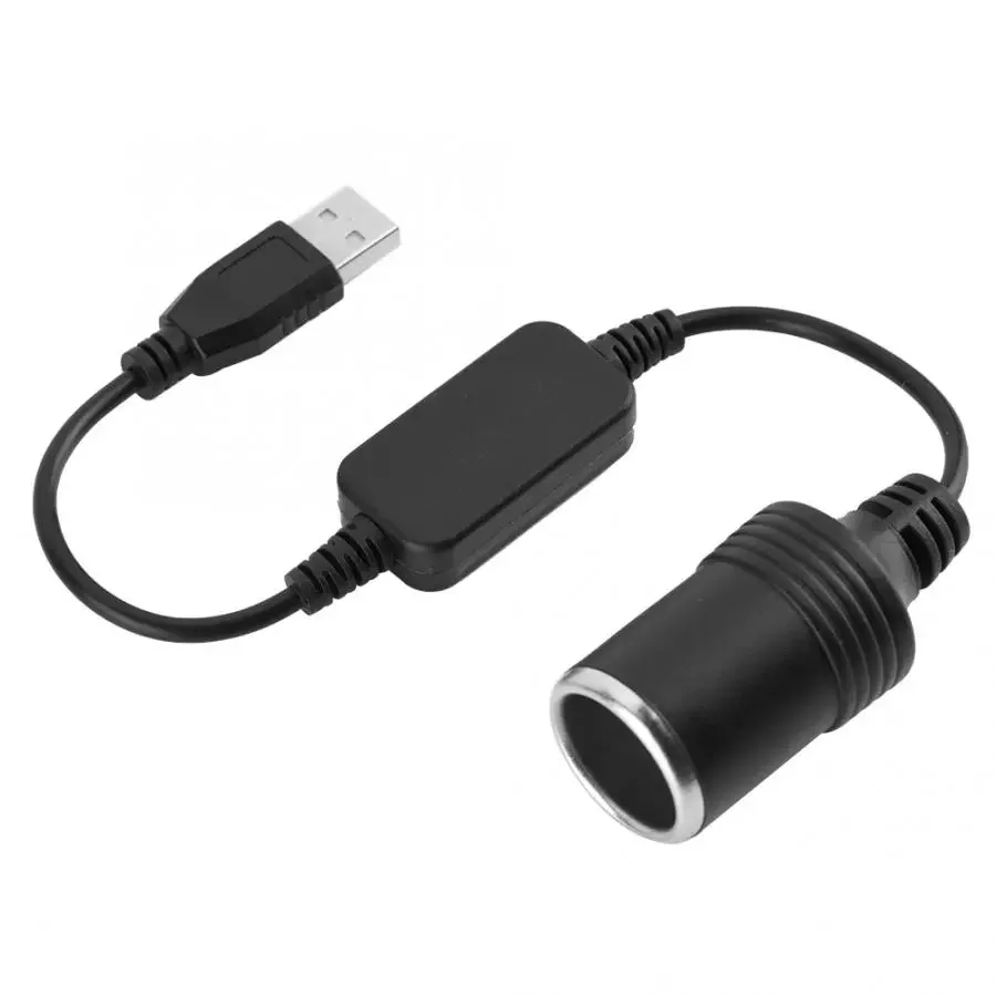 

1pcs USB Port to 12V Car Cigarette Lighter Socket Female Converter Adapter Cord
