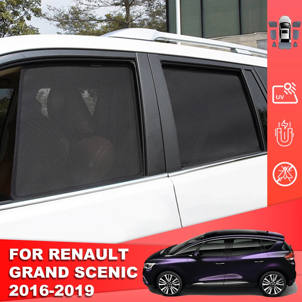Для Renault GRAND SCENIC Mk4 2016-2022 Магнитный автомобильный солнцезащитный козырек на