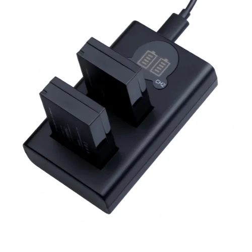 USB-зарядное устройство с 2-слотовым светодиодным дисплеем для Canon EOS M50 M50II M100 M200 100D