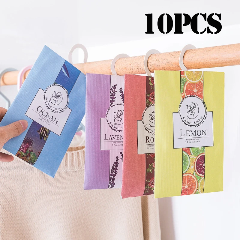 

10pcs Natural Sachet Aromatherapy Bag Hanging Fragrant Sachet For Wardrobe Closet Car Fragrance Air Freshening Home Supplies