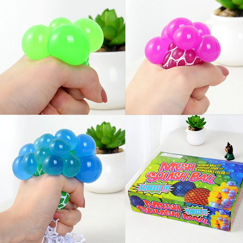 

NEW Practical Jokes Autism Mood Squeeze Relief Toy Squishy Novelty Anti Stress Face Reliever Grape Ball Novelty & Gag Toys
