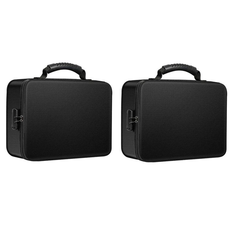 

PPYY-2X Organizer Bag Fireproof Document Bag With Lock Portable Filing Storage Box Holder For Document File Passport