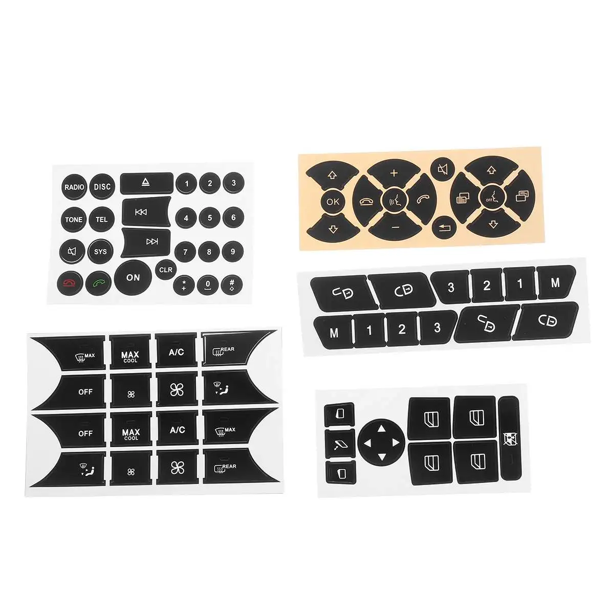 

Car Button Repair Steering AC Door Lock Window Decals Stickers New Button Repair Sticker Decal For Mercedes For Benz 2007-2014