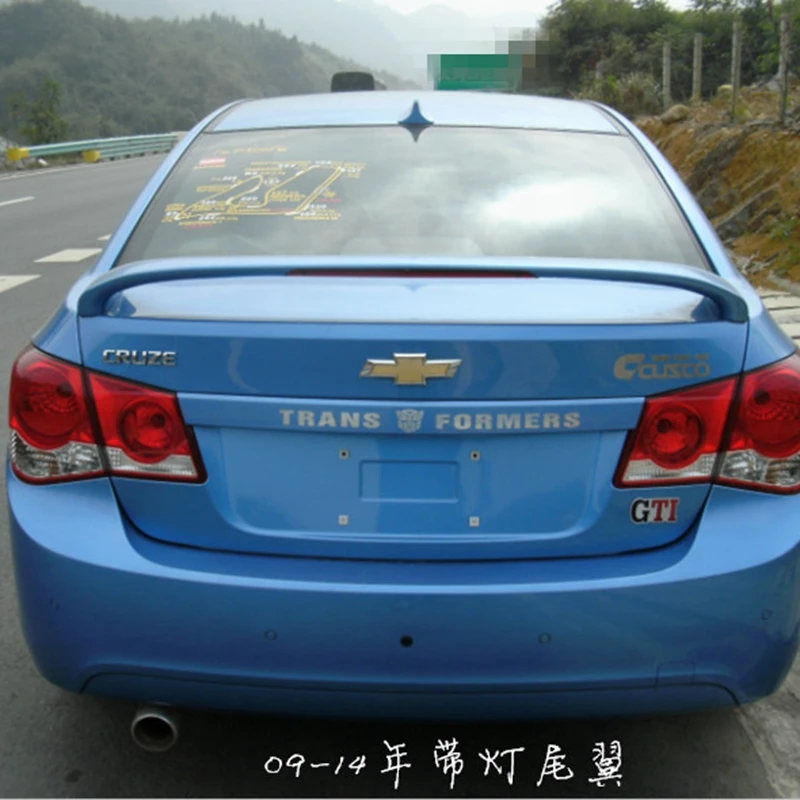 Фото Спойлер для Chevrolet Cruze 2009-2014 Cruze Lip Spoiler Высокое качество ABS Материал заднего крыла автомобиля Праймер Цвет Задний спойлер №1