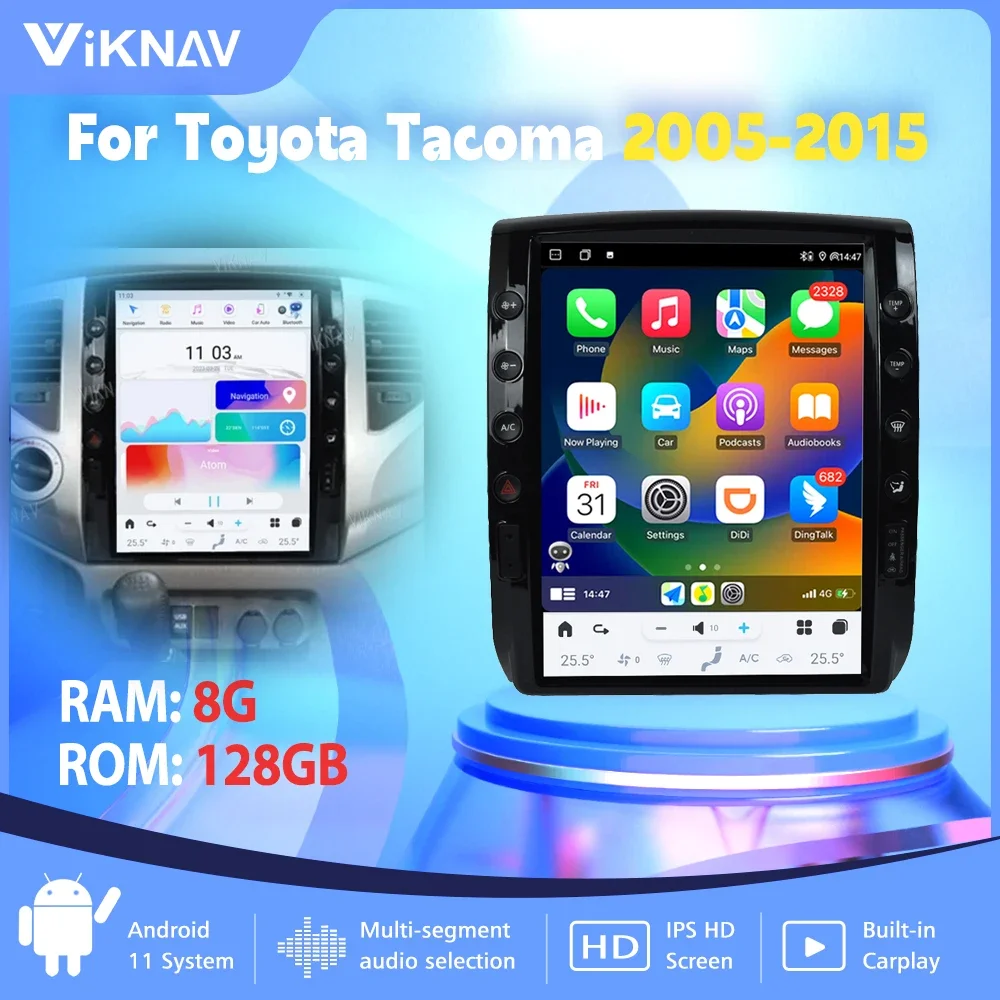 Автомобильный радиоприемник Android11 128 ГБ для Toyota Tacoma 2005-2015 автомобильная