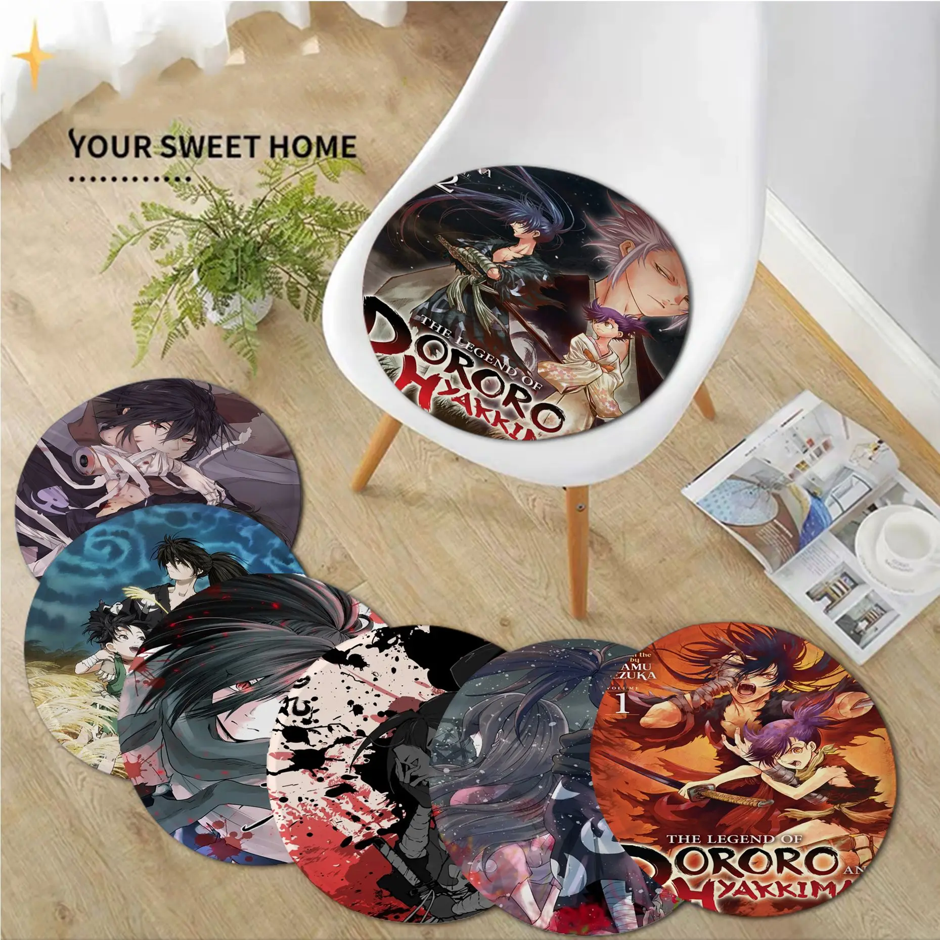 

Dororo TV Anime Art Chair Cushion Soft Office Car Seat Comfort Breathable 45x45cm Seat Mat