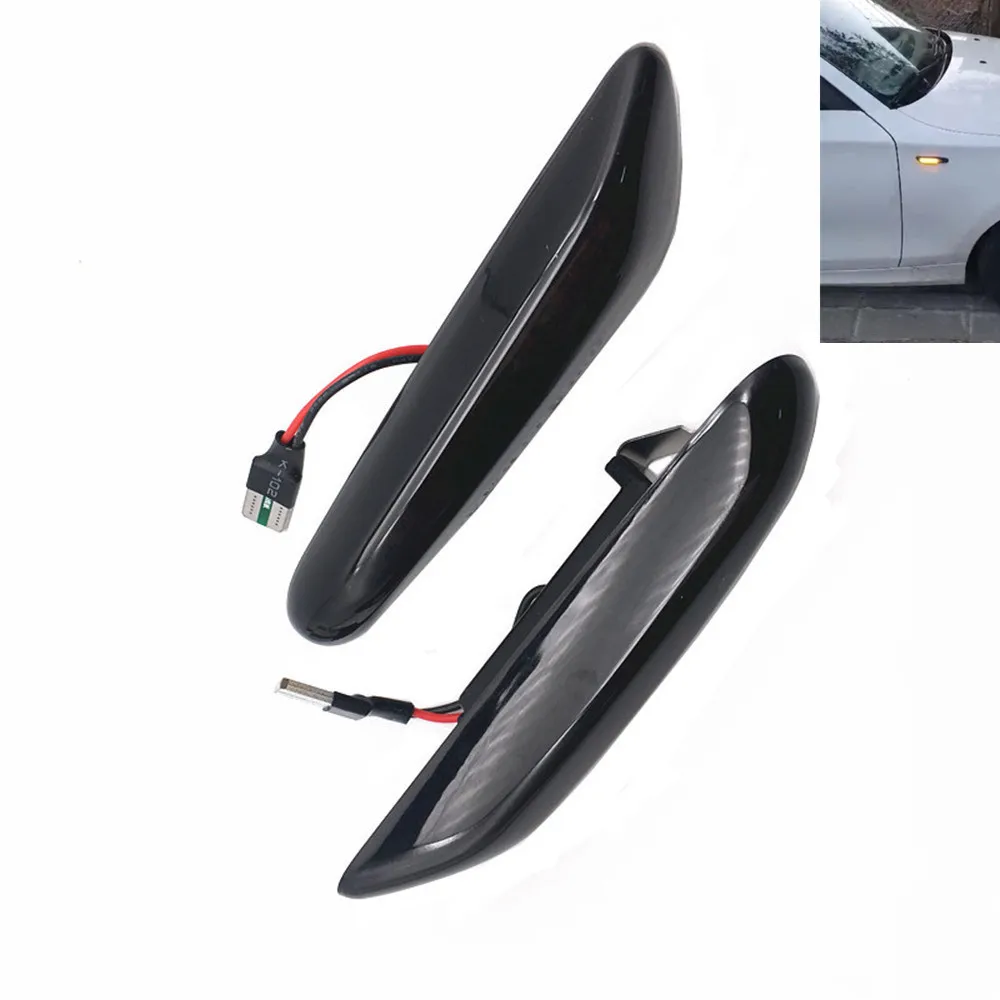 2x последовательные мигающие светодиодные указатели поворота боковой габаритный