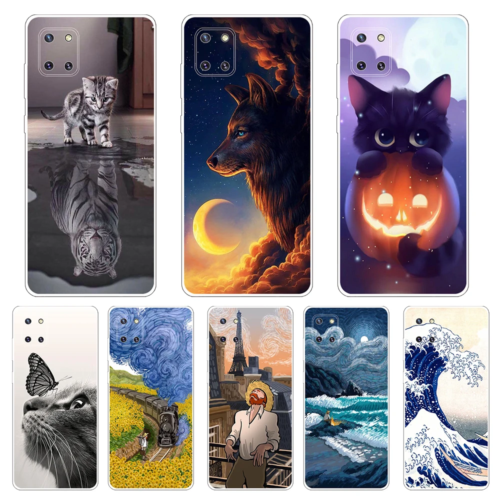 

For Coque Samsung A81 Case Transparent Soft TPU Silicon Phone Cover For Samsung Galaxy NOTE10lite M60S Cases Camera Protection