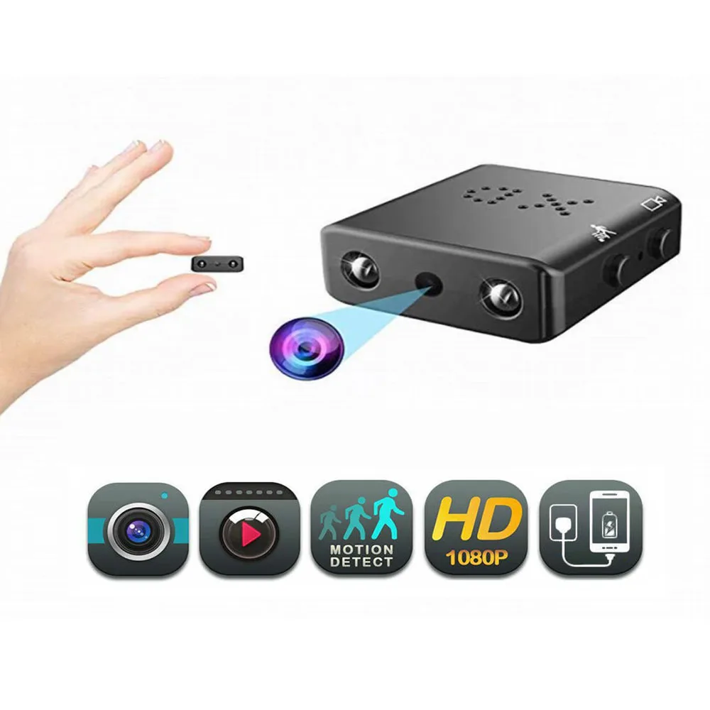 

Mini Digital Camera 1080P DV Night Vision IR-CUT Cam Audio Video Recorder Loop Recording Motion Detection Security Camcorder DVR