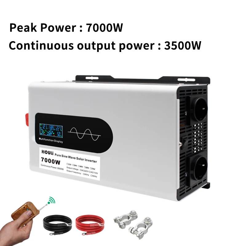 

Инвертор немодулированного синусоидального сигнала, 7000 Вт/6000 Вт, 12 В/24 В до 230 В, трансформатор напряжения, удаленный Преобразователь мощности, автономный Солнечный инвертор