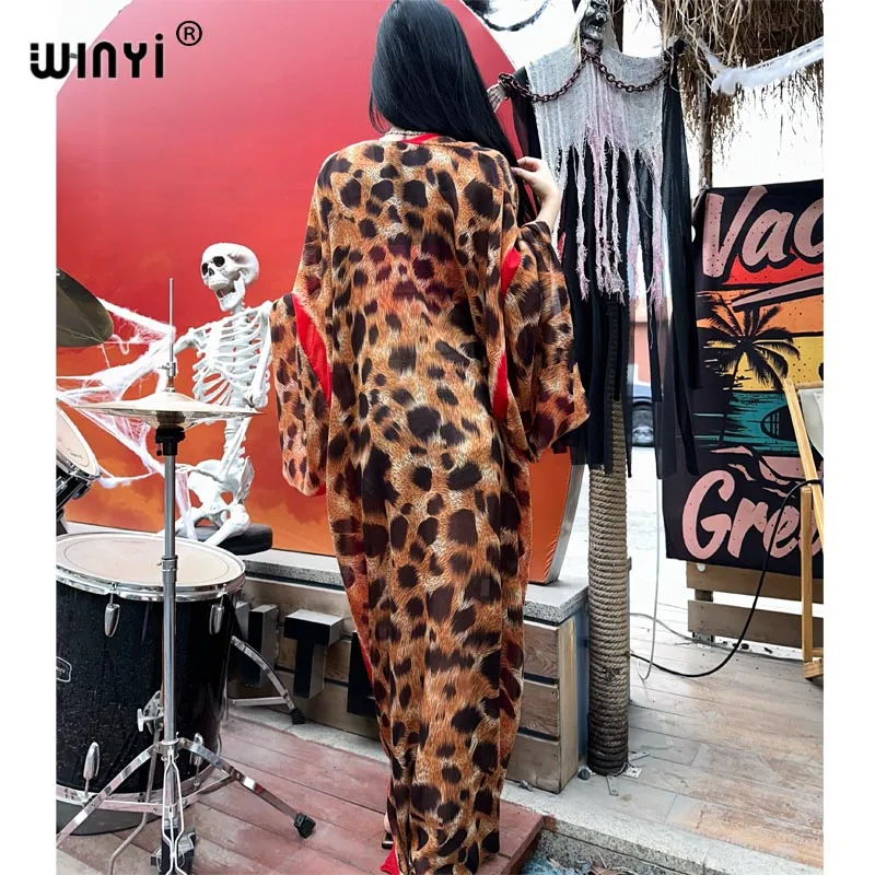 2023 WINYI полупрозрачный пикантный кардиган с леопардовым принтом африканская