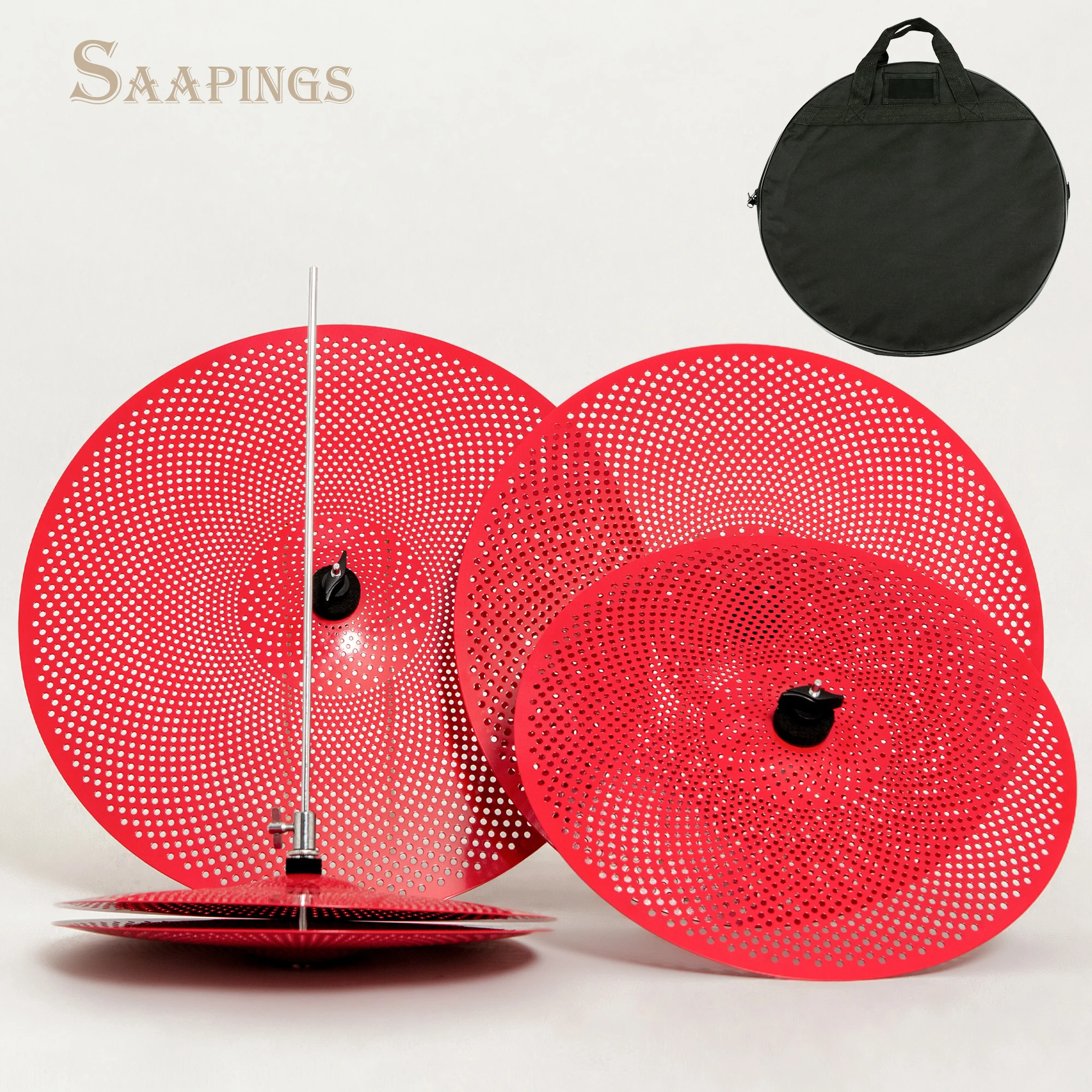 

Low Volume Cymbal Quiet Cymbal For Drums Silent Cymbal Pack Practice Cymbal Mute Cymbal Set 5 Pieces | FREE Cymbal Bag